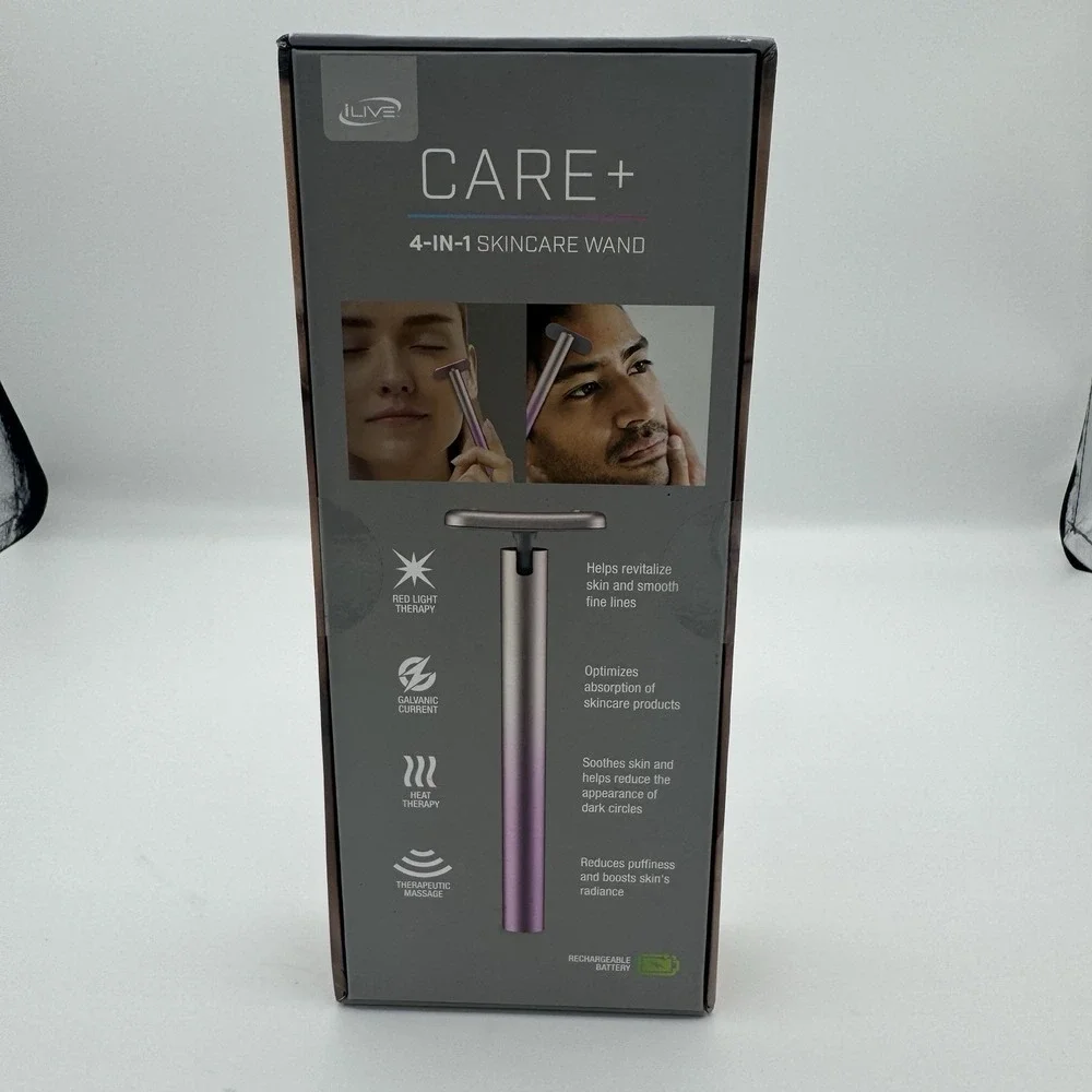 NEW Women's Men's  iLive Care+ 4-in-1 Skincare Wand System Red‎ Light Massage